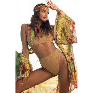 Miss June Flame Embroidered Kimono